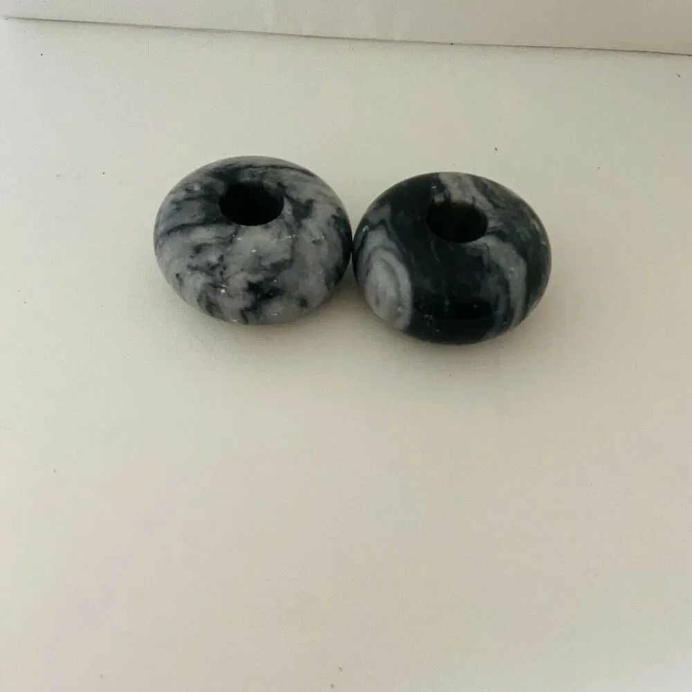#3456 Marble Taper Candle Holders